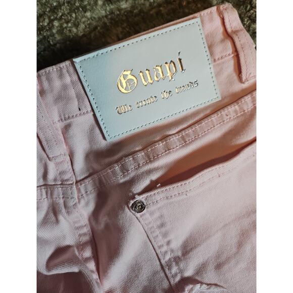 Guapi NWT Pink Distressed Jeans Men’s/Women’s Ripped Streetwear Designer Denim - Picture 7 of 9
